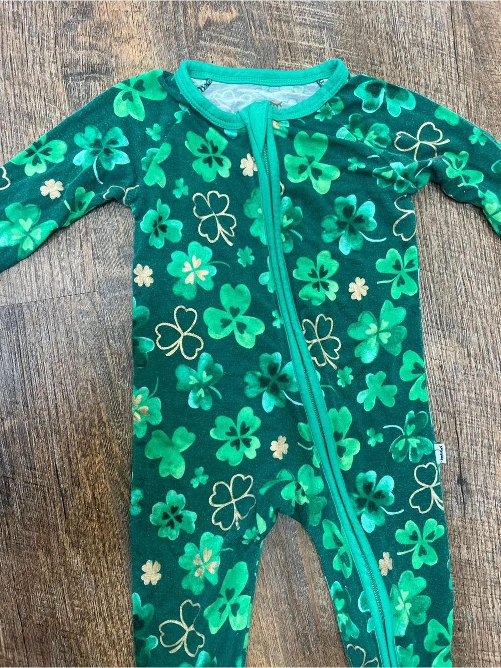 Little Sleepies St Patrick’s Footed One-Piece Pajamas 0-3m